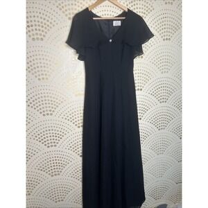 Vtg Stage Accents Women's 6 Dark Romantic Whimisgoth Fairy Grunge Sparkle Dress